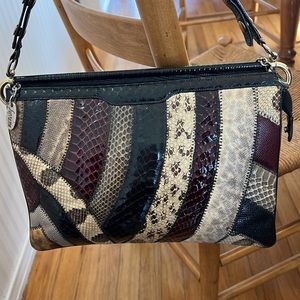 70s “Bags by Supreme” Exotic Patchwork Genuine Snakeskin/Python/Lizard Hand-Bag
